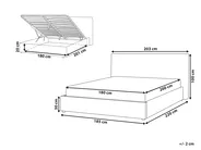 Säng med förvaring LAVAUR Bouclé Off-White 180 x 200 cm_913368