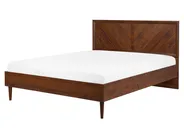 Bed with LED MIALET 160 x 200 cm (EU King Size) Dark Brown_772108
