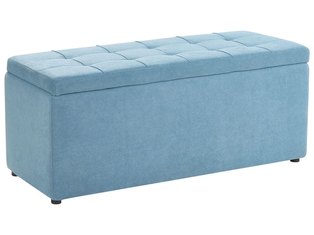 Storage Ottoman OREM Fabric 100 cm Blue