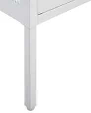 Vitrinskänk i glas SARRE 90 cm Metall Vit_850349