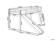 Mid Sleeper Bed Pine Wood STAPLE 90 x 200 cm (EU Single) with Slide Light Brown_987748