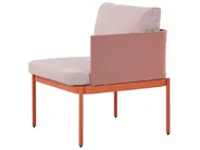 Loungesett til hagen med bord 2-seters TERRACINA Metall Oransje_826674