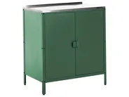 3 Piece Outdoor Kitchen Set with Sink VILAMA Green Metal_974341