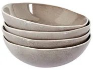 Set med 4 djupa tallrikar COSTMARY Stengods Grå_957307
