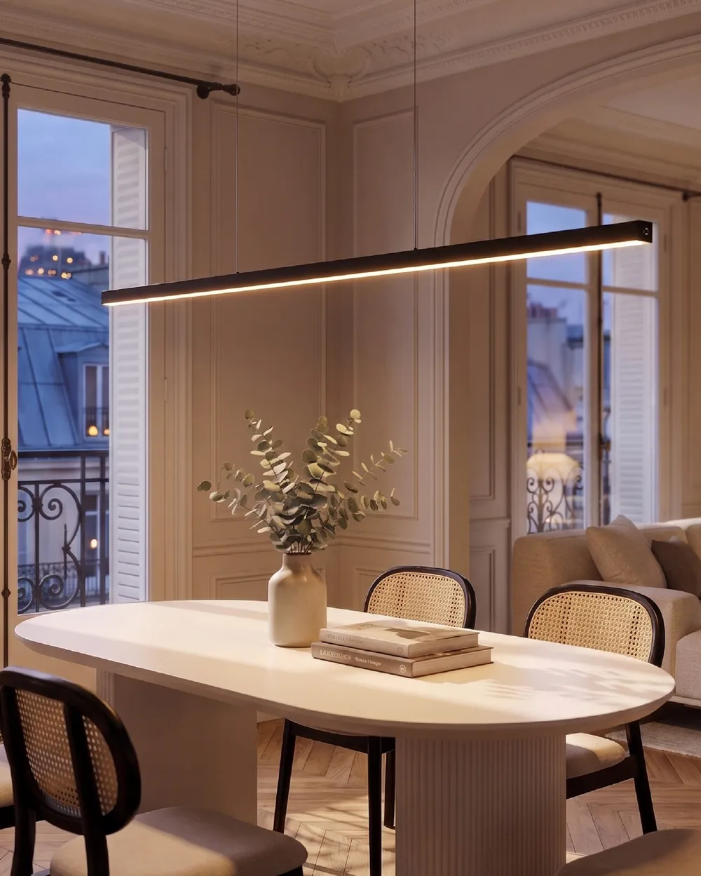 LED Pendant Lamp BADDANA Metal Black