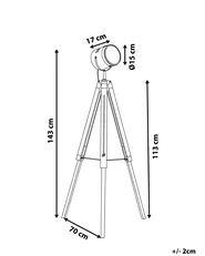 Floor Lamp ALZETTE Pine Wood White_800257