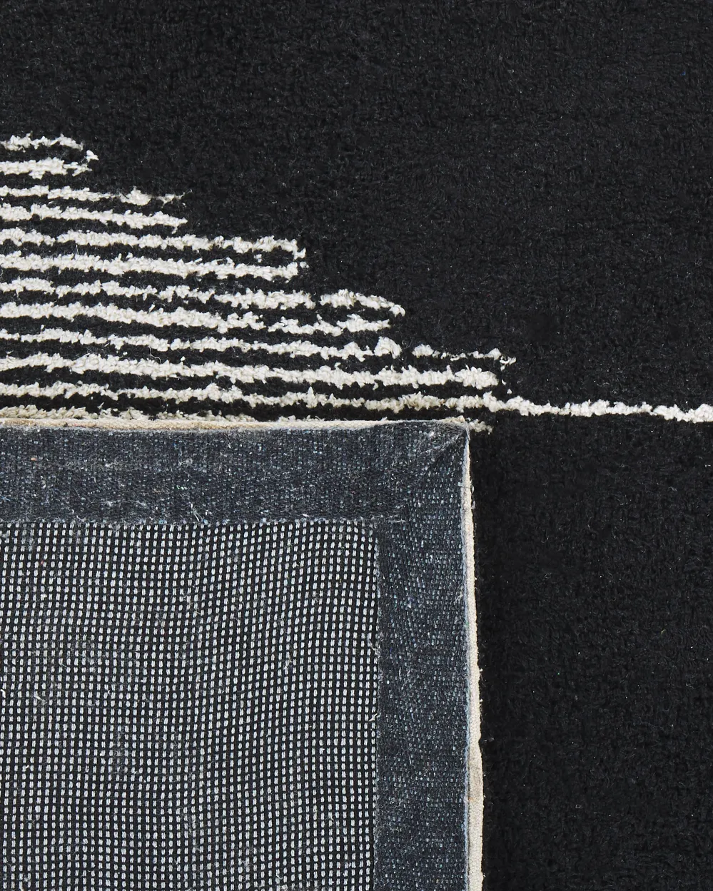 Rug BATHINDA Black/ White 160 x 230 cm Cotton_817034