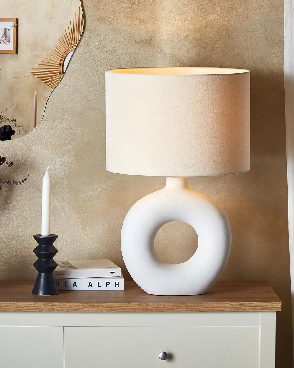 Table Lamp VENTA Ceramic White