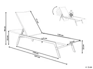 Sun Lounger NOLI Reclining Metal White_781100