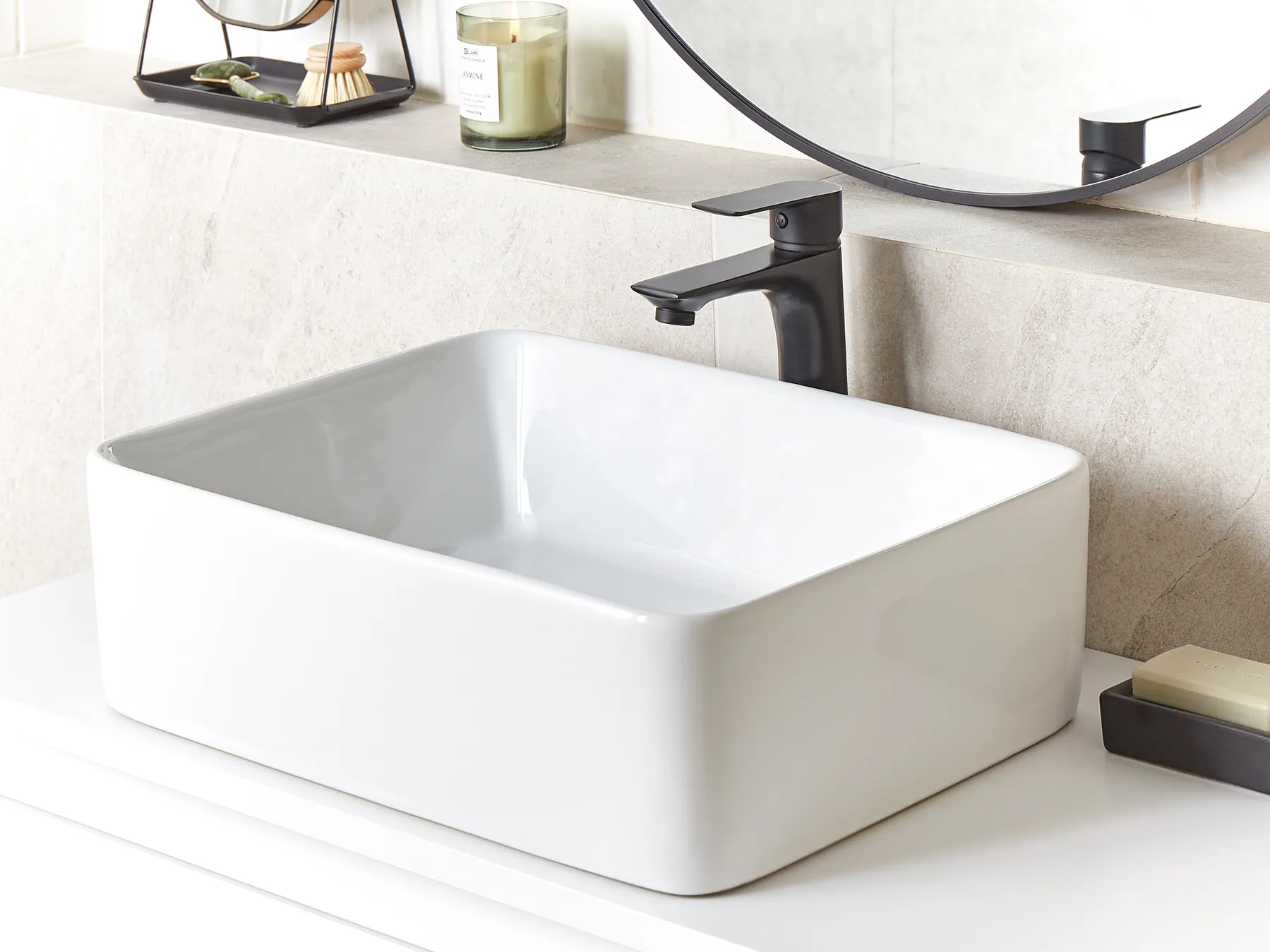 Countertop Basin TRAVESIA 490 x 380 mm Ceramic White_922170