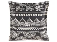 Set med 2 prydnadskuddar ATABAGI 45 x 45 cm Bomull Svart Orientaliskt tryck_802277