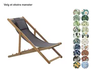 Sammenleggbar solstol AVELLINO med erstatningsstoff Akasietre Mørkebrun_860143