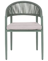 Set of 4 Garden Chairs with Cushions ORMEA Metal Green_1080025