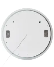 Badrumsspegel med LED FIXIN 80 cm 80 cm med inbyggd Bluetooth-högtalare Silver_932325