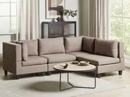 Modulär hörnsoffa 4-sits UNSTAD Brun Vänstervänd_924881