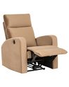 Electric Recliner Chair VERDAL Velvet Light Brown