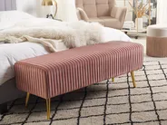 Upholstered Bench PATERSON Velvet Pink_797929