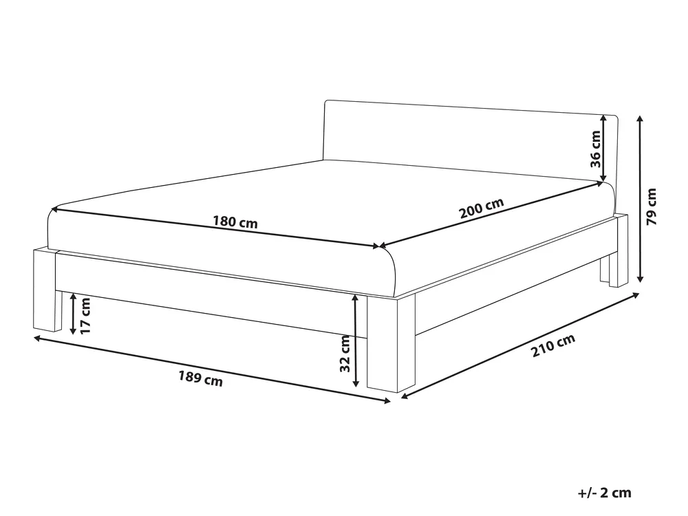 Bed Pine Wood ROYAN 180 x 200 cm (EU Super King) Light Brown_726537
