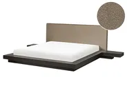Bed Boucle ZEN 160 x 200 cm (EU King Size) Dark Ash Wood_1080121