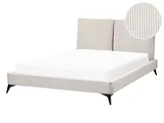 Bed Corduroy MELLE 140 x 200 cm (EU Double) Light Beige_882184