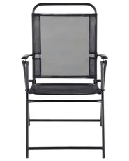 Set of 6 Garden Chairs LIVO Metal Black_772155