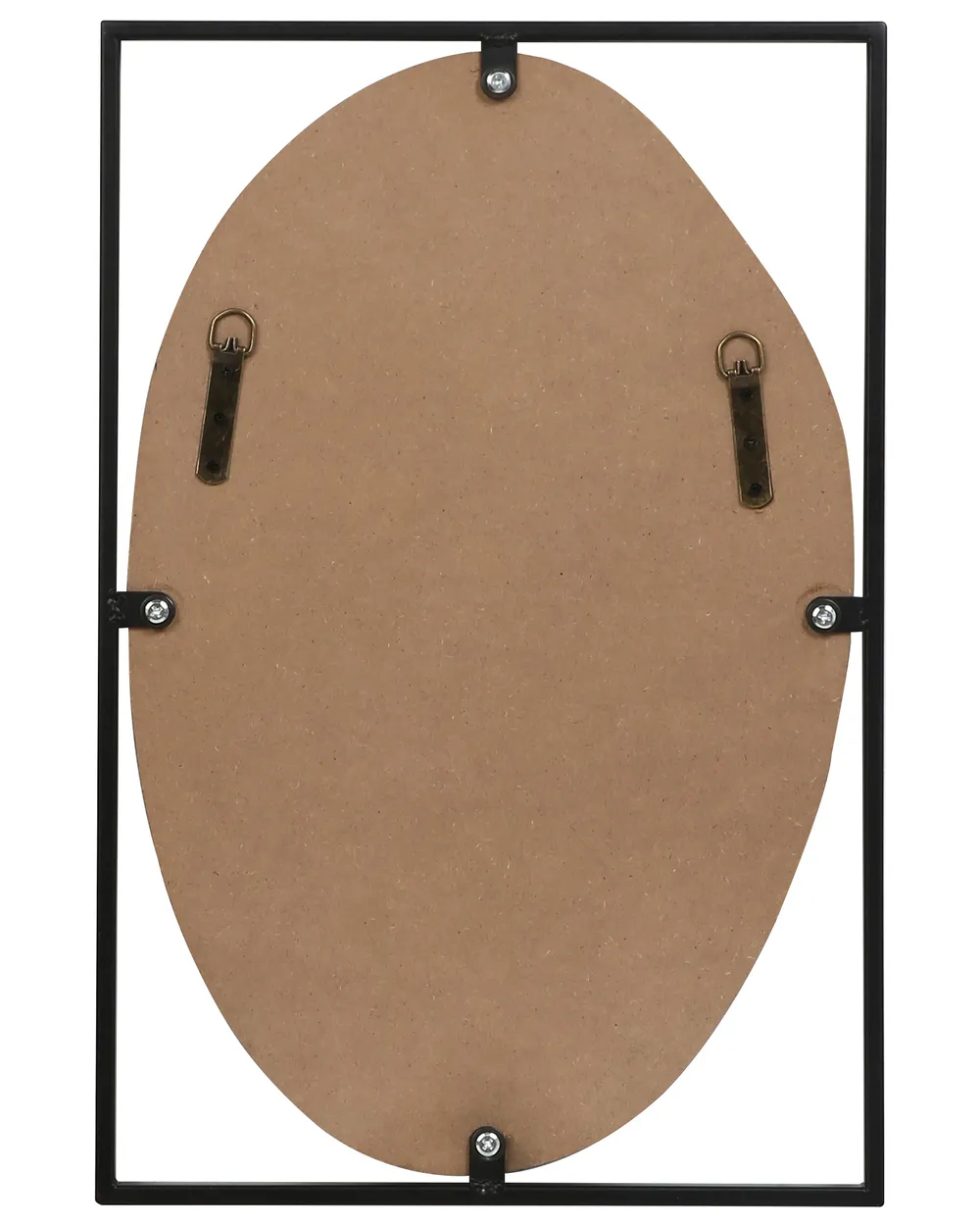 Väggspegel NIBELLE 40 cm 60 cm Metall Svart_915694