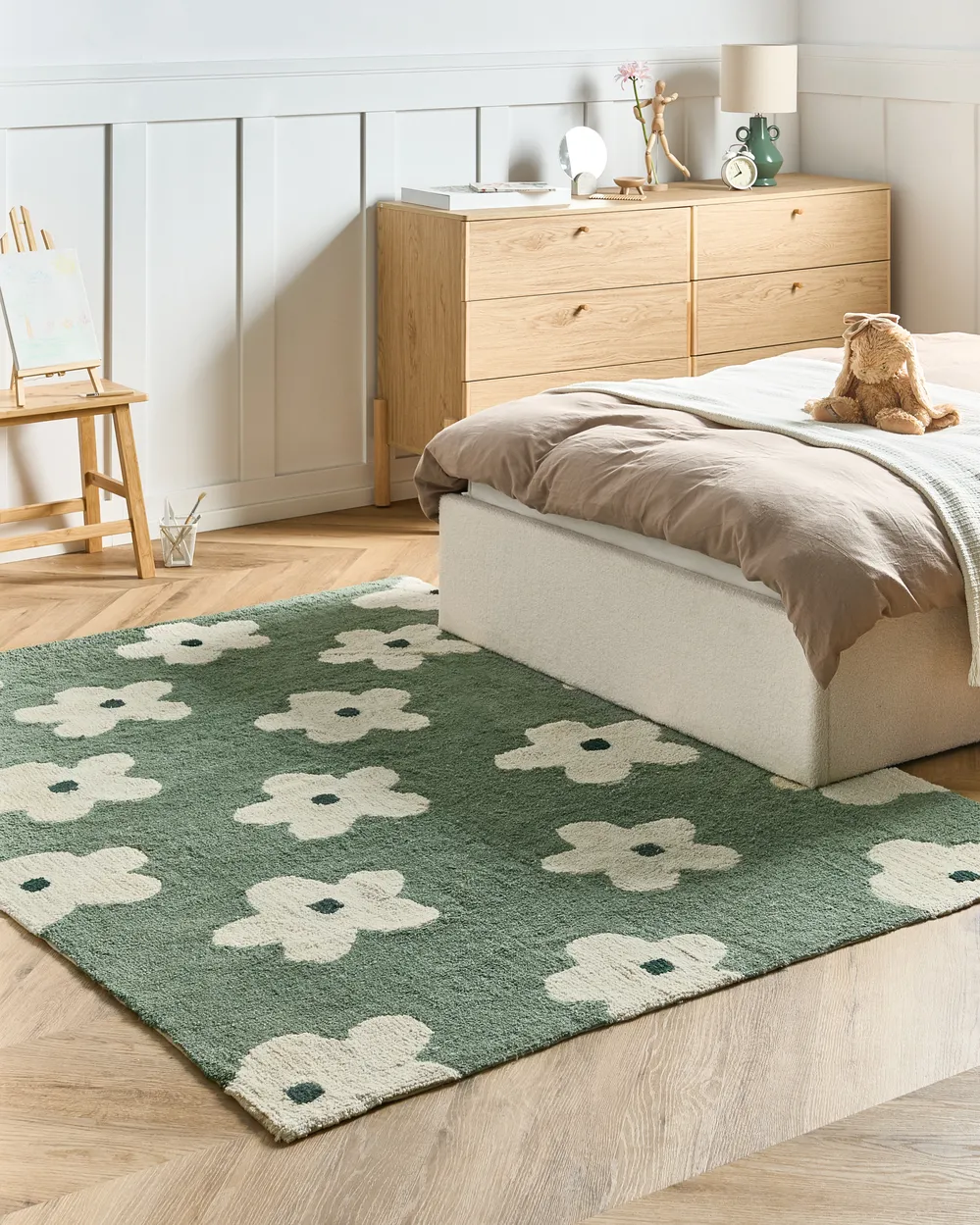 Kids Rug MOKHVA Green 160 x 230 cm Cotton