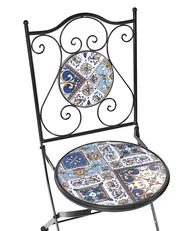 Set of 2 Garden Chairs CIVITA Metal Black_919777