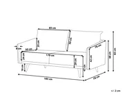 Soffa 3-sits MAURA Sammet Rosa_789453