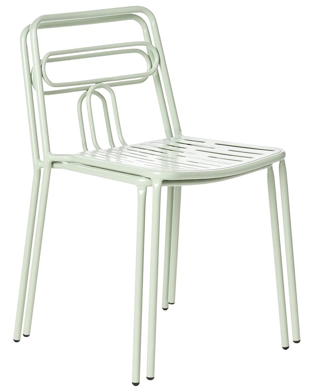 Set of 2 Garden Chairs AGEROLA Metal Light Green_1049310