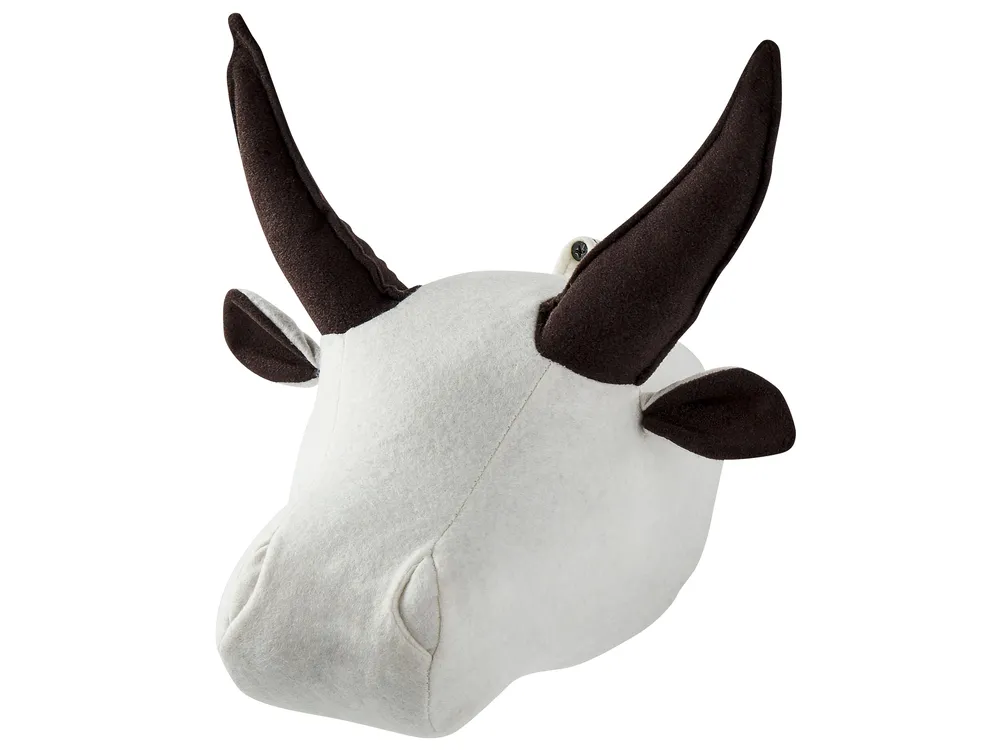 Kids Wall Decor Bull GEOFFREY Cotton 24 cm White_848238