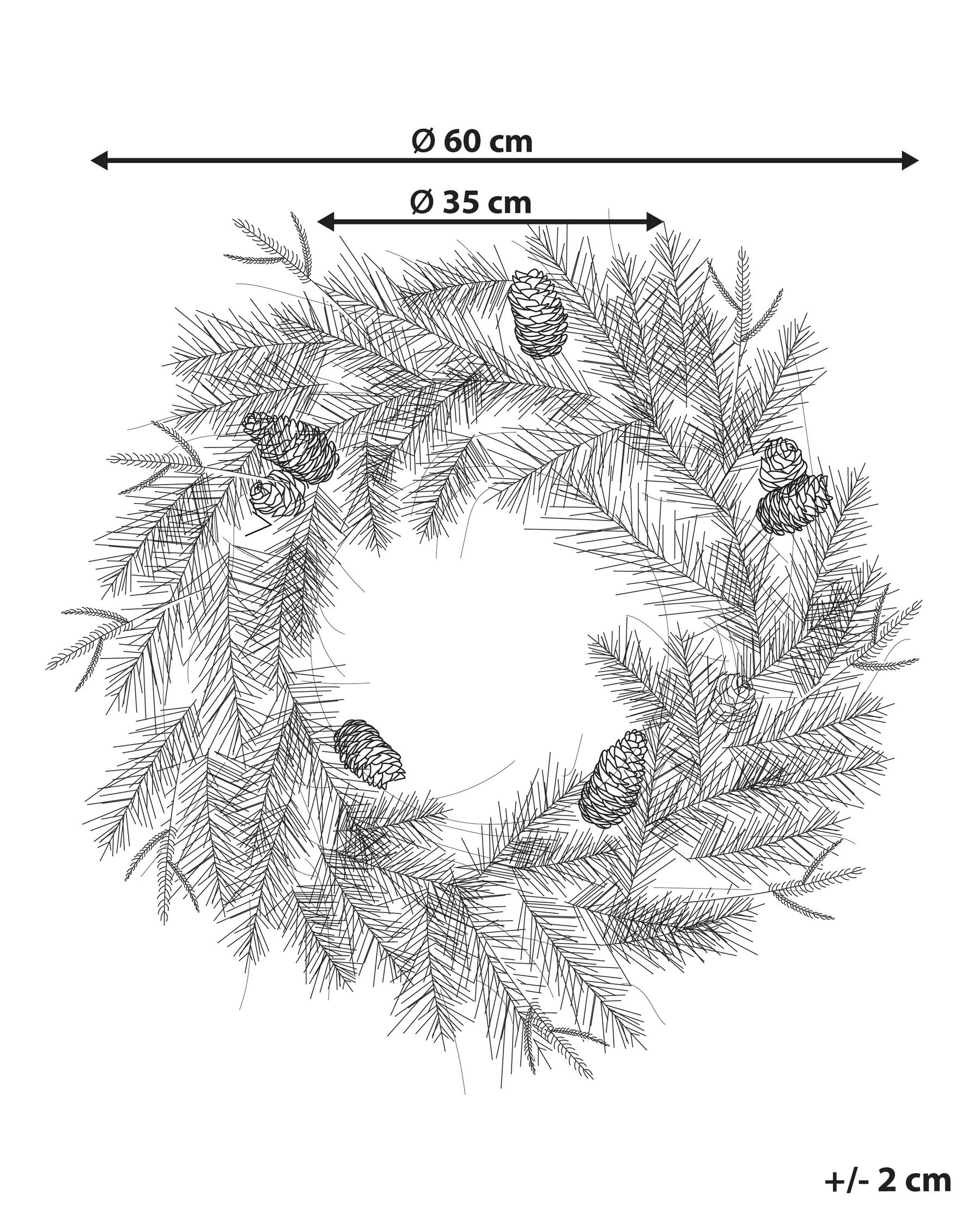 Christmas Wreath LED KAMERUN 60 cm Green_881179
