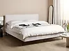 Säng med lamellram Bouclé CORIO 180 x 200 cm Off-White