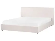 Ottoman Bed LAVAUR Velvet Off-White 180 x 200 cm (EU Super King)_870984