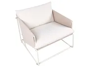 Garden Sofa Set 3 Seater PONTE Metal Light Beige_1013358