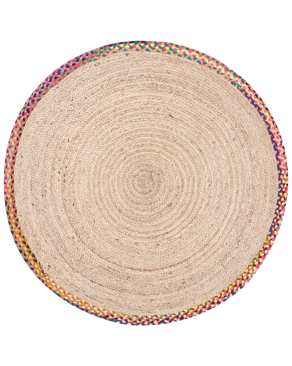 Matto SATARA Monivärinen ø 120 cm juutti