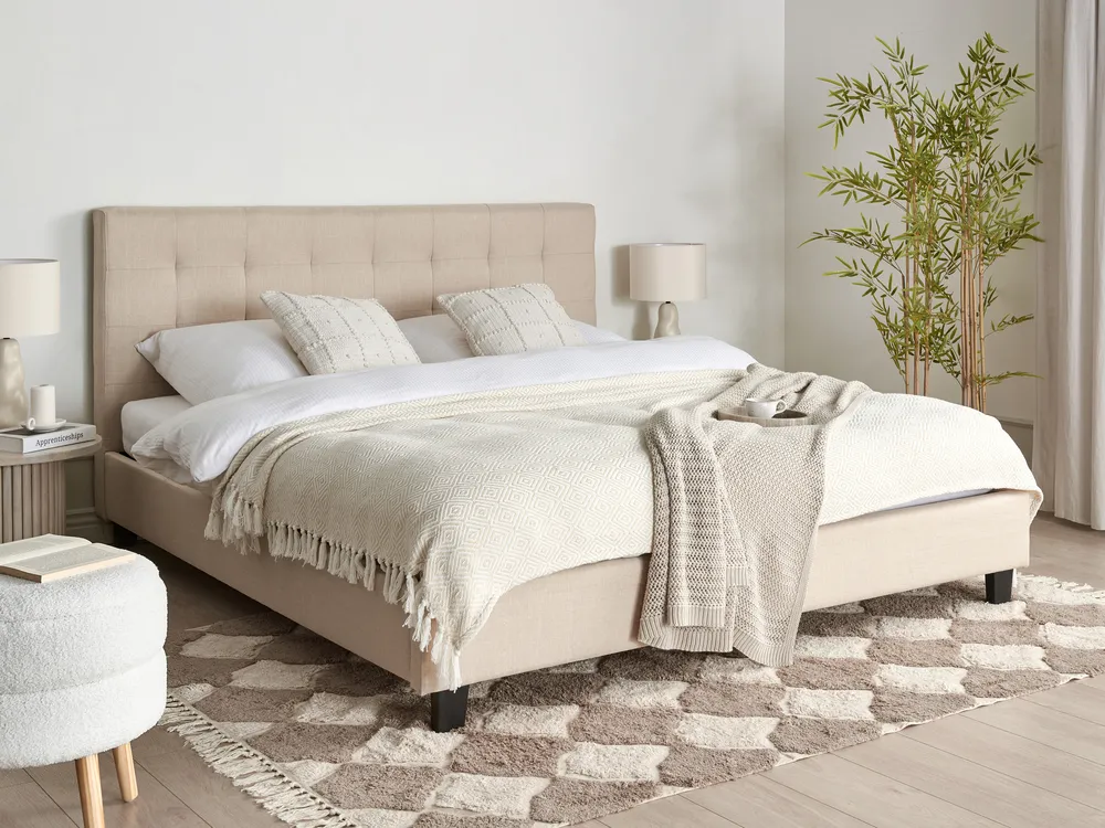 Waterbed Fabric LA ROCHELLE 180 x 200 cm (EU Super King) Beige_938876