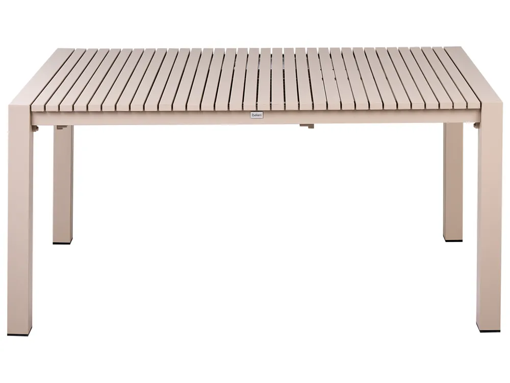 Utdragbart trädgårdsmatbord ARDESIO 160/220 cm 90 cm Metall Sandbeige_1064684