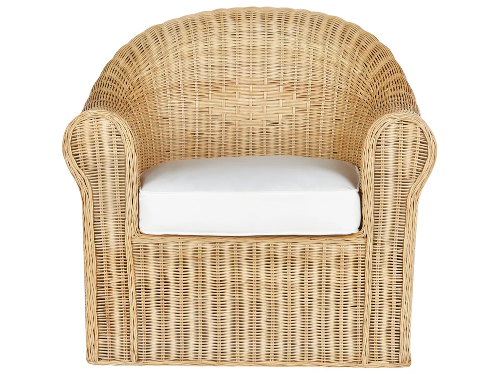 Garden Lounge Set with Table 5 Seater LIVADEIA Rattan Natural_920170