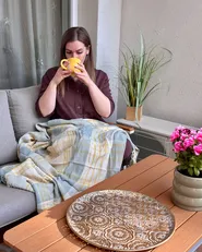 Trädgårdssoffgrupp med bord 4-sits ORERO Taupe_1076035