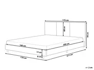 Waterbed Boucle ALBI 160 x 200 cm (EU King Size) Off-White_981954