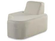 Garden Lounge Set with Table 2 Seater FABRO Modular Light Grey_830457