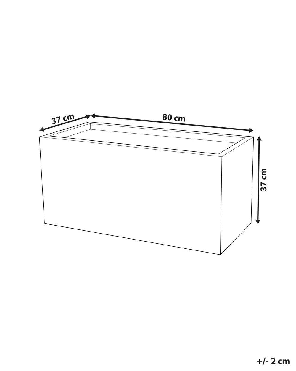 Plant Pot MYRA 80 cm Grey_781631