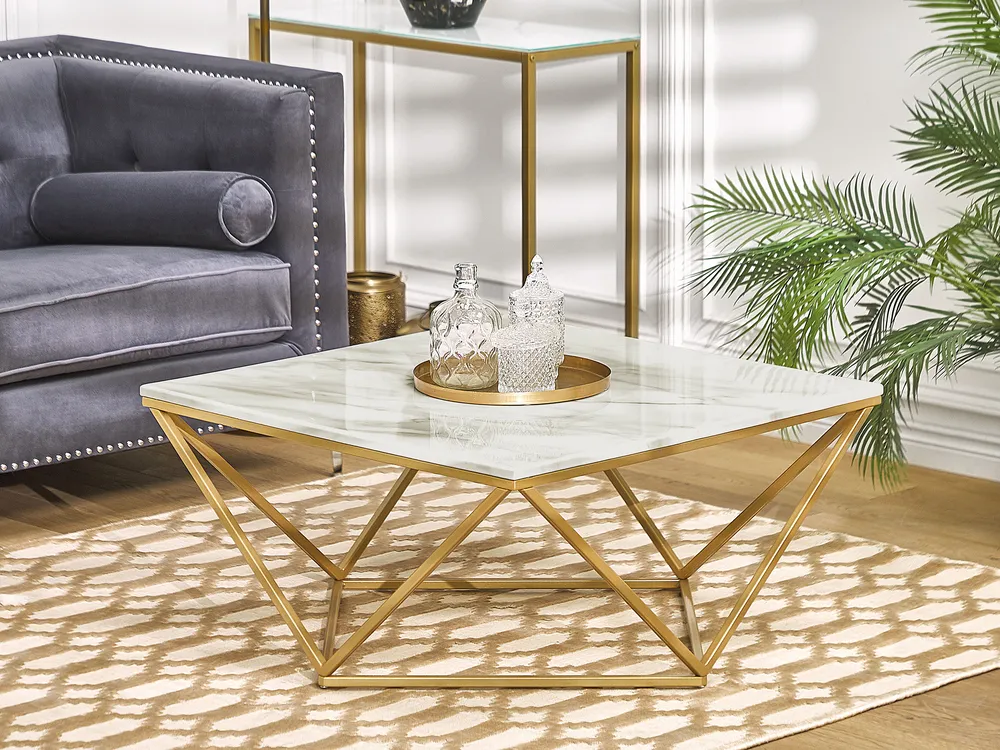 Coffee Table MALIBU Marble/ Gold