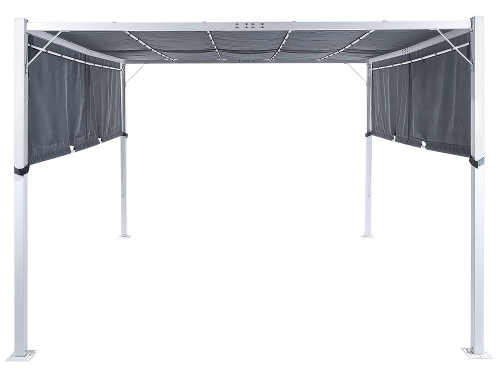 Paviljong LED PARGA 310 cm x 310 cm Metall Grå