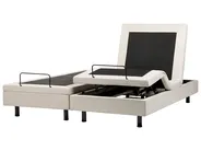 Adjustable Bed without Headboard Fabric CASTELLAN 180 x 200 cm (EU Super King) Light Beige_952223