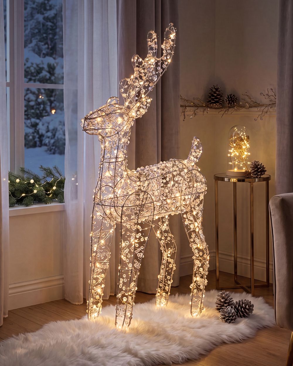 Ulkokoriste LED-valo OLDENOR 70 cm Poro Hopea