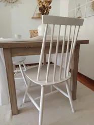 Set of 2 Dining Chairs BURBANK Wood White_825718