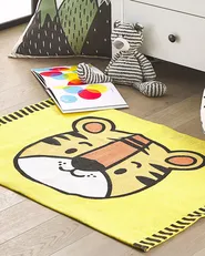 Kids Rug RANCHI Yellow 60 x 90 cm Cotton_790775