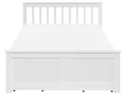 Bed with 4 Drawers OLENDON Pine Wood White 120 x 200 cm (EU Small Double)_1082227